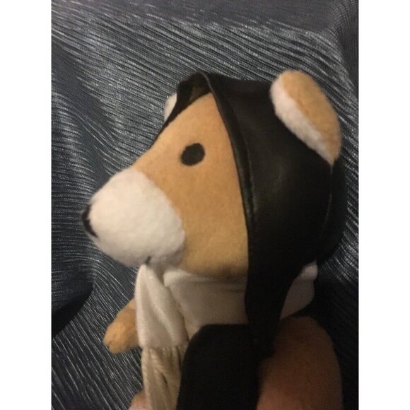 Top Gun Teddy Bear Pilot Plush With Scarf & Aviator Jacket Vtg 8" - Picture 6 of 11